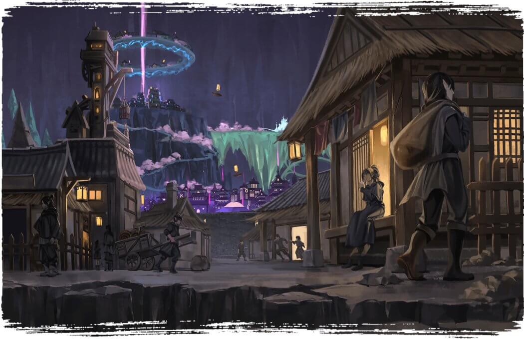 Families living outside the walls in the Shatterways